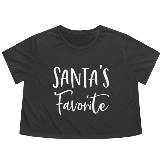 Discover Santa Flowy Cropped Tees, Santa's Favorite Flowy Cropped Tees