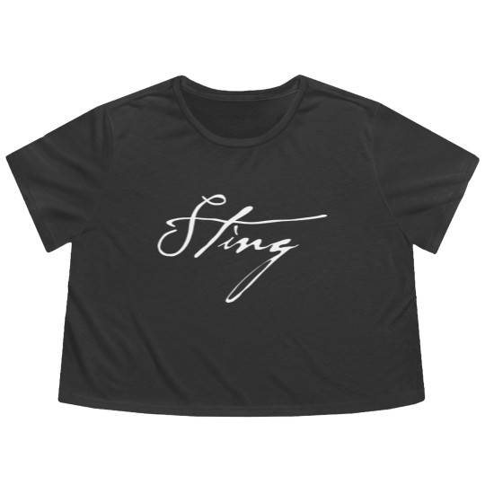 Discover Sting Logo Flowy Cropped Tees, Sting Vintage Music Flowy Cropped Tees