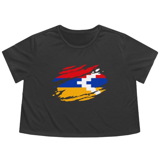 Discover Artsakh Flag Proud Artsakh Support Artsakh Strong Flowy Cropped Tees