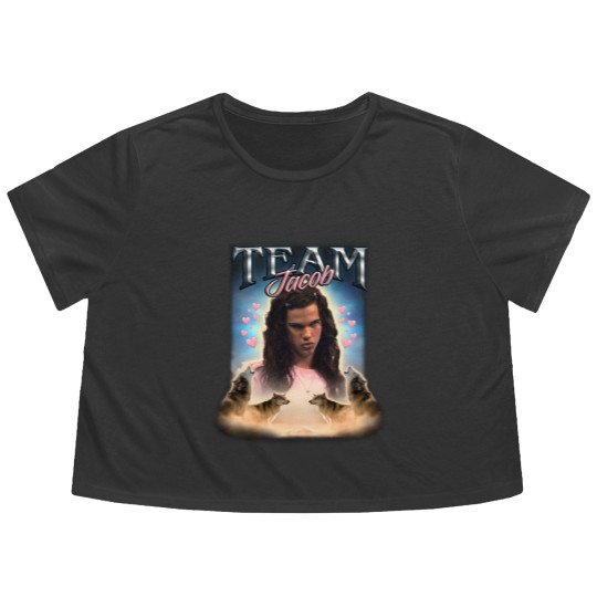 Discover Team Jacob Cursed Fan Collage | Active Flowy Cropped Tees