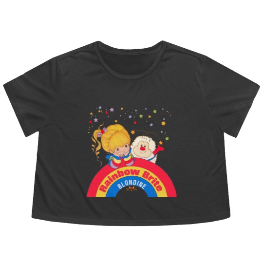 Discover Vintage Blondine Rainbow Brite Flowy Cropped Tees