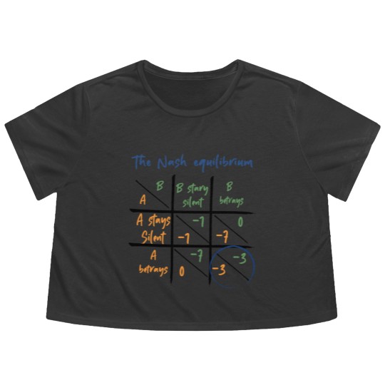 Discover Nash Equilibrium - Game Theory from John Nash Flowy Cropped Tees