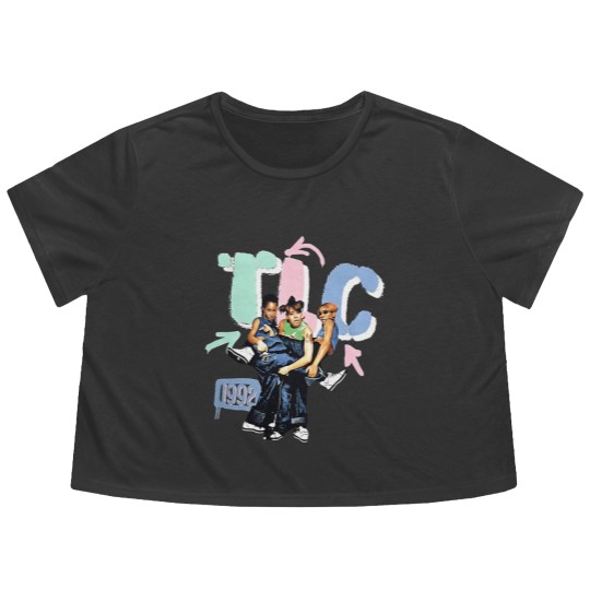 Discover TLC Flowy Cropped Tees, XL, 1992 Vintage