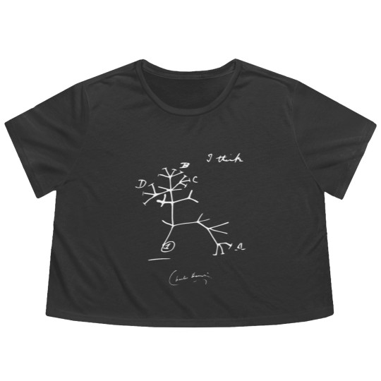 Discover Charles Darwin Evolutionary Tree of Life I Think Flowy Cropped Tees