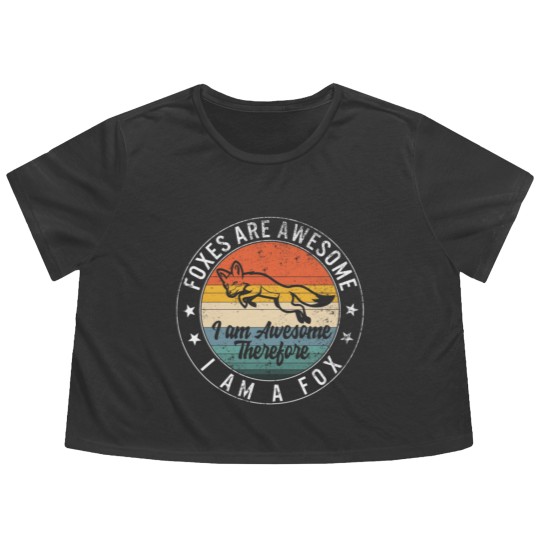 Discover Foxes Are Awesome Flowy Cropped Tees, I Am Awesome, So I Am A Flowy Cropped Tees