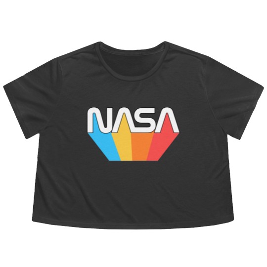 Discover NASA Rainbow Prism Logo Flowy Cropped Tees