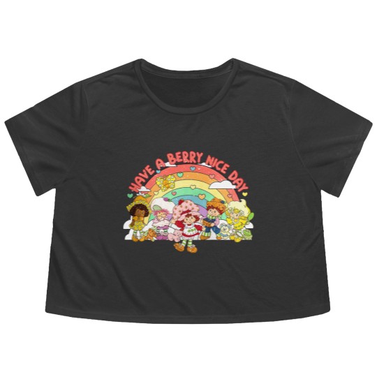 Discover Vintage Have a Berry Nice Day, Strawberry Shortcake Retro Flowy Cropped Tees, Berry Adventures