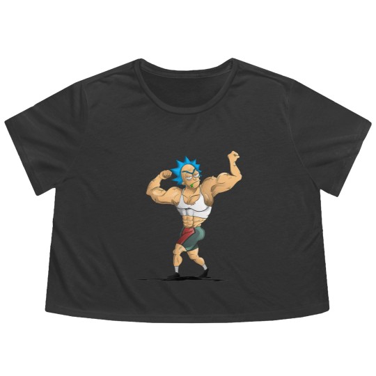 Discover Rick and Rickandmorty Flowy Cropped Tees Rick's Gym Flowy Cropped Tees Flowy Cropped Tees