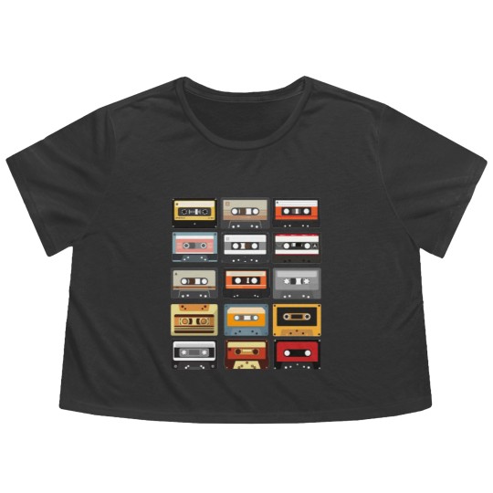 Discover Cassette Tape - Cassette Tape - Flowy Cropped Tees