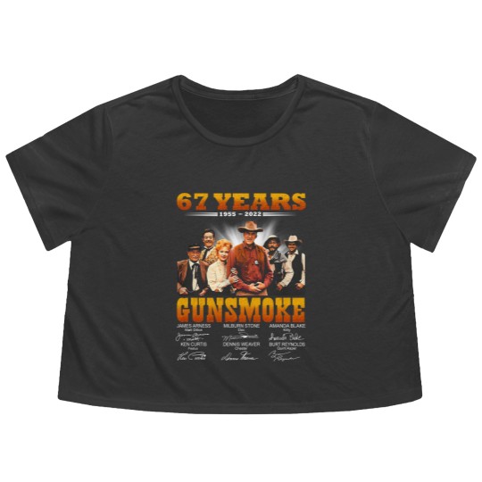 Discover Gunsmoke 68th Anniversary 1955-2023 Signatures Flowy Cropped Tees
