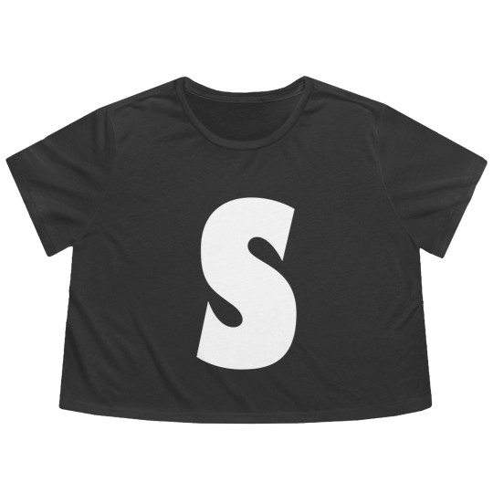 Discover Chipmunks "S" Simon Letter Print Halloween Costume Flowy Cropped Tees