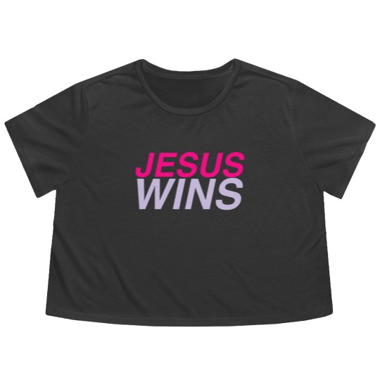 Discover Jesus Wins Flowy Cropped Tees