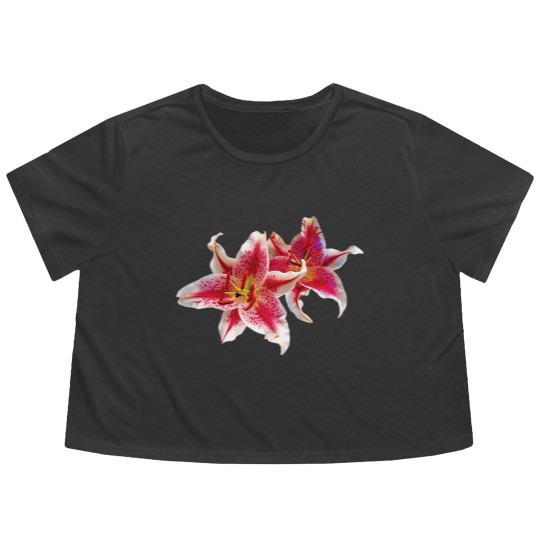 Discover Stargazer Lily Pair Flowy Cropped Tees