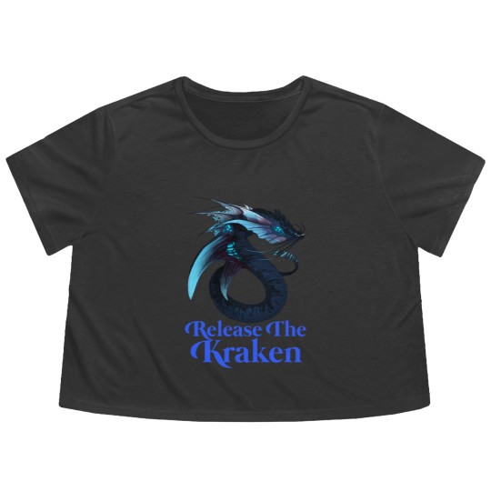 Discover Release the kraken Flowy Cropped Tees