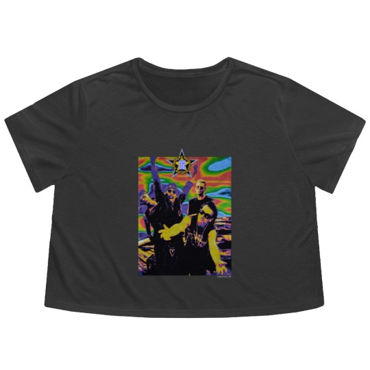 Discover 90s U2 Irish Rock Band Alternative Indie Zooropa Tour 1993 Flowy Cropped Tees