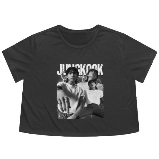 Discover Vintage JungKook 90s Bootleg Flowy Cropped Tees, Jungkook Seven BTS Unisex Flowy Cropped Tees