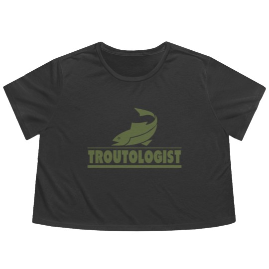 Discover Trout Fishing Flowy Cropped Tees