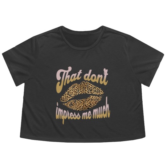 Discover Shania Twain That don't Impress me Leopard Cheetah Print Flowy Cropped Tees