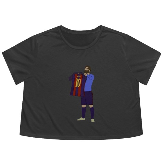 Discover Lionel Messi Barcelona FC Printed Flowy Cropped Tees