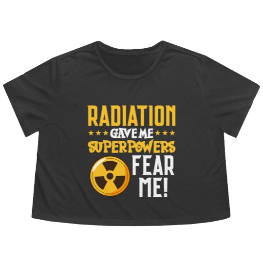 Discover Radiation Therapy Fight Raise Awareness Cancer Flowy Cropped Tees