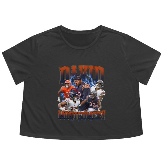Discover David Montgomery 90s Vintage Bootleg Flowy Cropped Tees, Football Vintage 90s
