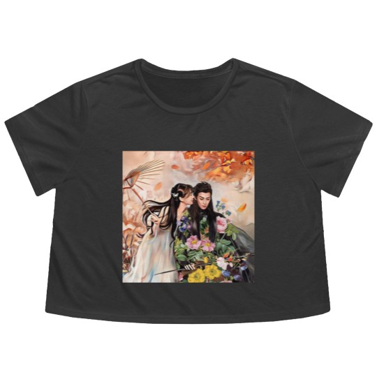 Discover Love Between Fairy and Devil starring Dylan Wang and Yu Shuxin Flowy Cropped Tees