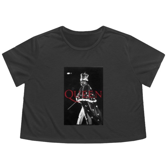 Discover Freddie Mercury Flowy Cropped Tees, Queen Band Flowy Cropped Tees