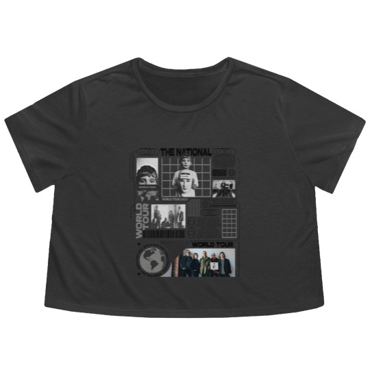 Discover The National Music Flowy Cropped Tees, World Tour 2023 Flowy Cropped Tees, The National Concert Flowy Cropped Tees
