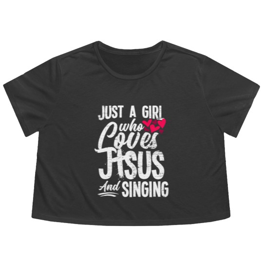 Discover Jesus Funny Singing Flowy Cropped Tees