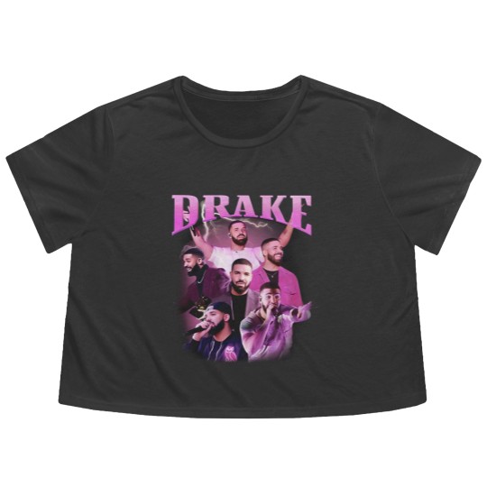 Discover Limited Rapper DRAKE Flowy Cropped Tees, DRIZZY Champagne PAPI Flowy Cropped Tees