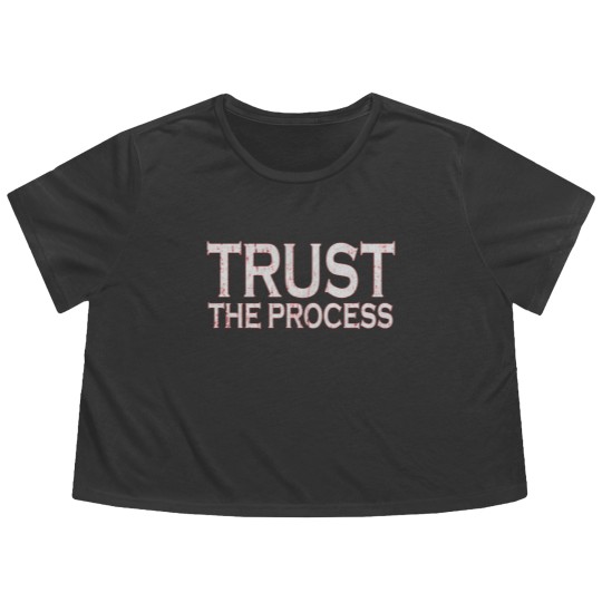Discover Trust the Process Distressed Flowy Cropped Tees