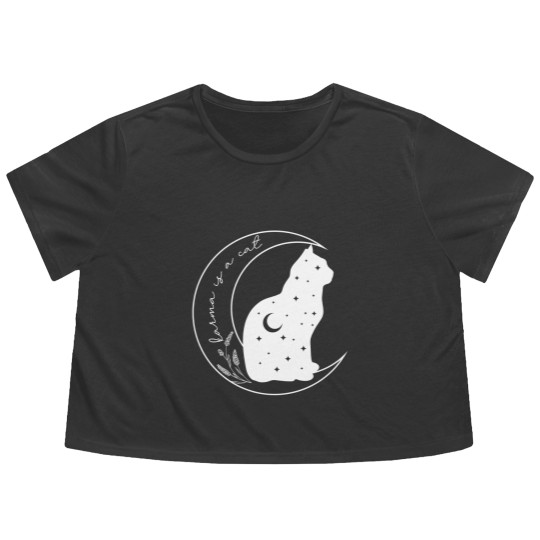 Discover Karma is a Cat Flowy Cropped Tees