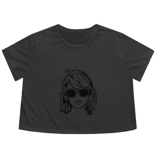Discover Tay Swift portrait Flowy Cropped Tees