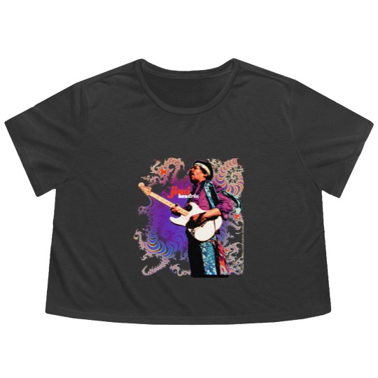 Discover Jimi Hendrix Flowy Cropped Tees, Jimi Hendrix Vintage Flowy Cropped Tees