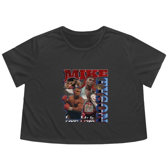 Discover Vintage Style Iron Mike Tyson Flowy Cropped Tees