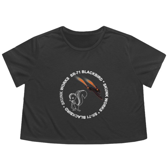 Discover SR71 Blackbird Skunk Works Blackbird Flowy Cropped Tees