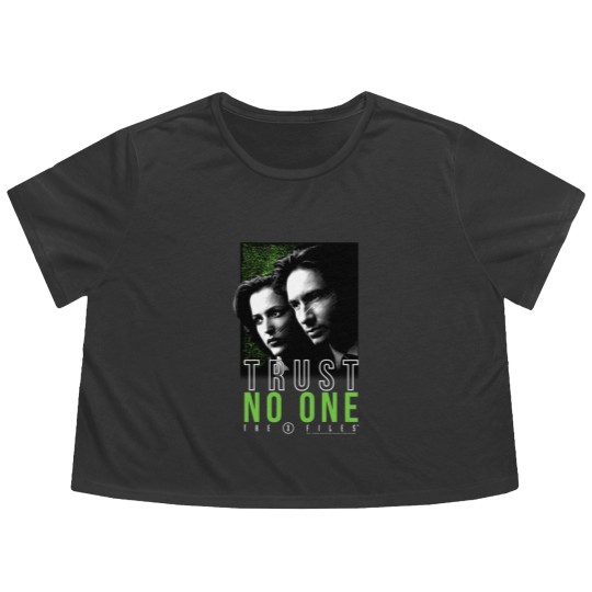 Discover The X-Files Mulder Scully Trust No One Flowy Cropped Tees