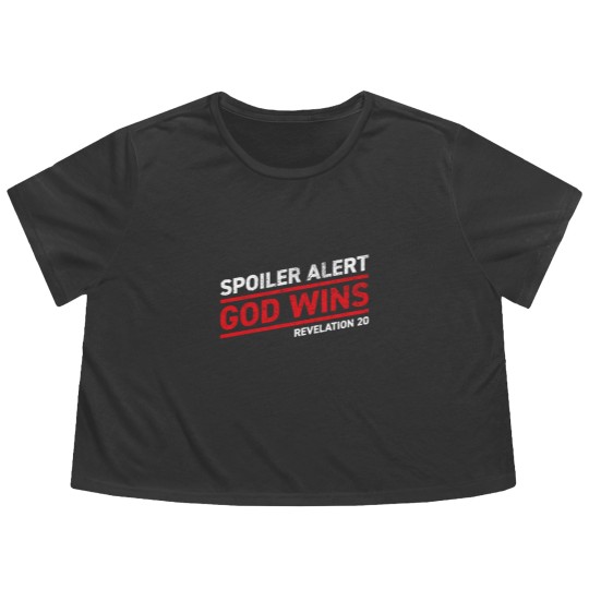 Discover Spoiler Alert - God Wins - Bible - Flowy Cropped Tees