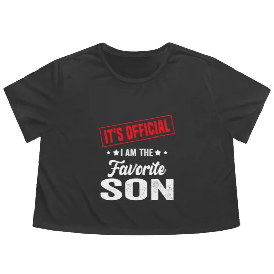 Discover Its  Im The Favorite Son Flowy Cropped Tees