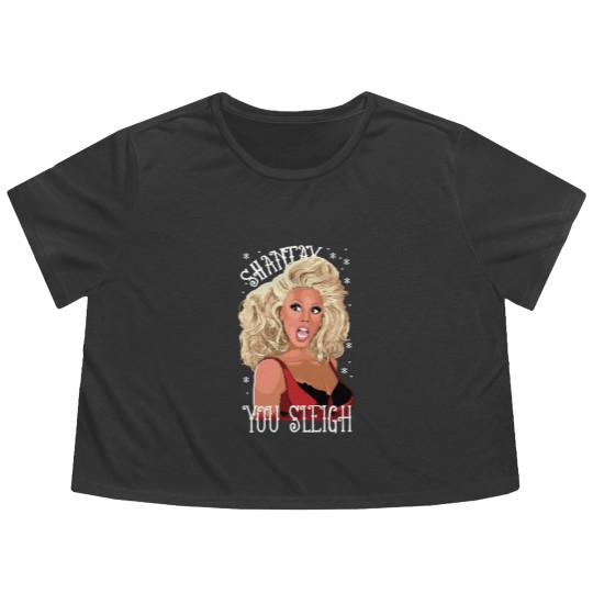 Discover Shantay You Sleigh Christmas Jumper  Drag Queen Ladies Red Xmas Sweater Flowy Cropped Tees