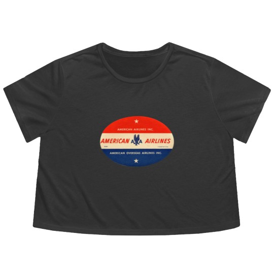 Discover American airlines Flowy Cropped Tees