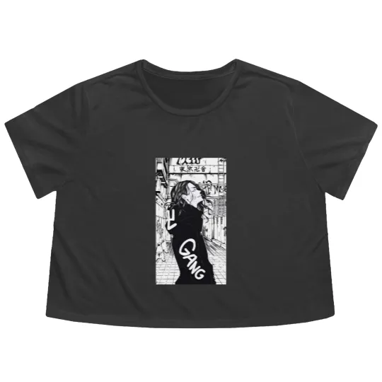 Discover Baji Manga, Tokyo Manji Gang Flowy Cropped Tees Anime Unisex,Flowy Cropped Tees Manga Unisex
