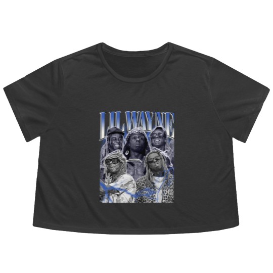 Discover Lil Wayne Vintage Flowy Cropped Tees, Hip hop RnB Rap Unisex Flowy Cropped Tees