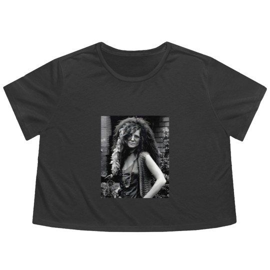 Discover Janis J Flowy Cropped Tees, Rock Band Flowy Cropped Tees, Music Flowy Cropped Tees