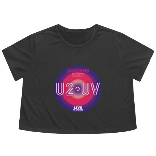 Discover U2 Band Tour 2023 Flowy Cropped Tees, U2 UV Achtung Baby