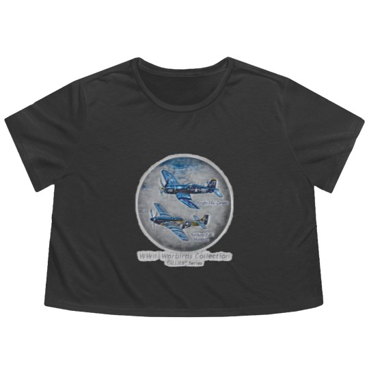 Discover F4U CORSAIR and P51 MUSTANG Flowy Cropped Tees