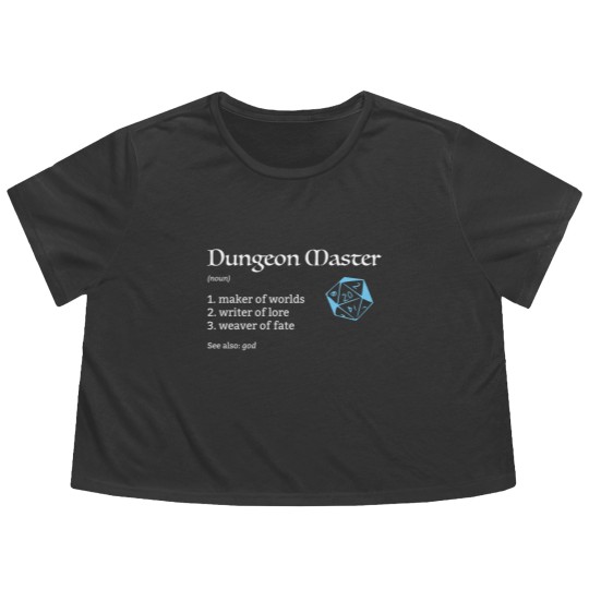 Discover DD Dungeon Master DM for Dungeons and Dragons Flowy Cropped Tees