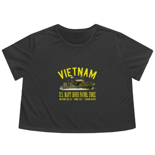 Discover Vietnam Mark II PBR - Patrol Boat, River Flowy Cropped Tees