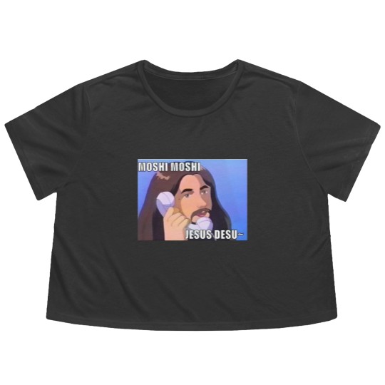 Discover moshi moshi jesus desu anime Flowy Cropped Tees