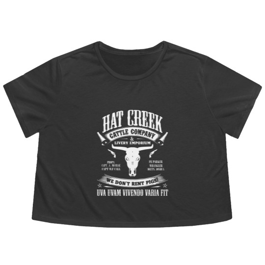 Discover Hat creek cattle company livery emporium we don't Flowy Cropped Tees